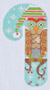 CH-59 Owl Candy Cane stitch guide available 2 ¾ x 5 ¼ 18 Mesh Danji Designs CH Designs