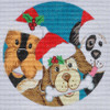 LK-59 Woof Ornament 5” Round 18 Mesh Danji Designs LAURIE KORSGADEN