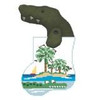 CM366 Alligator, Island w/Alligator Kathy Schenkel Designs  3.75 x 4 Mini Sock 18 Mesh