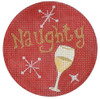 NN1W Naughty and Nice, Wine 4 Dia 18 Mesh Pepperberry Designs 