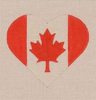 HT16 Canadian Flag Heart 3.25 x 3.75 18 Mesh Pepperberry Designs 