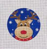 RN01 Reindeer Blue Snowflake 4 Dia. 18 Mesh Pepperberry Designs 