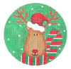 RN02 Reindeer Santa 4 Dia. 18 Mesh Pepperberry Designs 