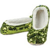 Lime Green Size Small-Shoe Size 5/6  Snoozie Bling Collection Sparkle