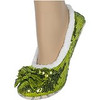 Lime Green Size Large-Shoe Size 9/10  Snoozie Bling Collection Sparkle