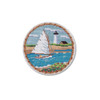 Ornament MBM-XO75 Catboat 18 Mesh 4.25”Rnd. Melinda B. McAra