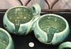 6200 Jade w/Black Overlay Pawley Studios EarthTone Double Bowls