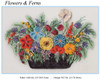 1030 Flowers & Ferns Black Fabric Kit  EdMar Brazilian Dimensional Embroidery