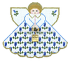 (PPD) PP994TH Angel with charms: Bluebonnet Angel (white)18 Mesh 5.25 x 4 Painted Pony Designs