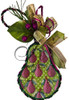 KCN1412 Pink Anjou on Granny Smith Green Pear  3.5"w x 4.5"h 18 Mesh With Canvas, Stitch Guide, Presencia Threads KELLY CLARK STUDIO, LLC