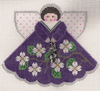 (PPD) PP996EW Angel With Charms Dogwoods (Purple) 18 Mesh 5.25 x 4 Painted Pony Designs