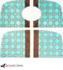 PB-480 Moroccan Tile - Teal 2 Sides 18   Mesh Purse PB-Adelaide The Meredith Collection