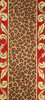 PC-150 Leopard Skin w/Red & Gold Leaf Border 18 Mesh Purse Clutch The Meredith Collection