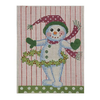 LL602 Hula Hoop Snowman 6 x 8 18 Mesh Labors Of Love