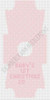 BFC-07 BABY PINK, WITH DOTS, ONESIE ORNAMENT, 18 CT 3.5"X 8" 18 Mesh KIMBERLY ANN NEEDLEPOINT!