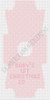 BFC-07 BABY PINK, WITH DOTS, ONESIE ORNAMENT, 18 CT 3.5"X 8" 18 Mesh KIMBERLY ANN NEEDLEPOINT!