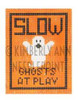 HSS-05 SLOW GHOSTS AT PLAY, ORNAMENT 4"X 4" 18 Mesh KIMBERLY ANN NEEDLEPOINT!