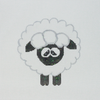 FS-19b Sheep 4” x 4.5” 18 Mesh With Stitch Guide  Finished Model Shown Funda Scully