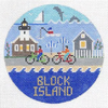 Block Island Rhode Island Round 4.25 x 4.25 18 Mesh Doolittle Stitchery R304
