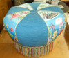 FOOTSTOOL, Tuffet FS025 Underwater Undersea Shore Tuffet Canvas Only 13 ct., 8″ x 18″ each Trubey Designs