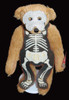 ED-17105 Them Bones Bear 18g,6" x 9" on black canvas DeDe's Needleworks