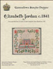 Elizabeth Jordan c1841 Queenstown Sampler Designs 265 high x 293 wide 18-1906 YT