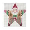 Christmas Ornament C126 Holiday Sweets Star Santa 5.25X5.25 18 Mesh Shelly Tribbey Designs