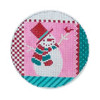 Christmas Ornament C325 Ribboned Snowman 18 Mesh Shelly Tribbey Designs