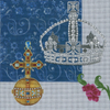 7211 Empress Leigh Designs 18 Mesh 10" x 10"  Crown Jewel Canvas Only Inquire If Stitch Guide Is Available