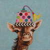 AN353 Animal Giraffe w. hat 10 x 10 13 Mesh Colors of Praise