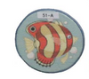51-A Red & Yellow Fish - Jewel Case PreFinished 4.5″ diameter, 2.5″ height Example Shown Creative Needle