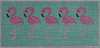 IB802 Pink Flamingo on Aqua Insert 6”x2.75” #18 Two Sisters Designs (Barbara Bergsten Designs )