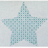Wg11839 Mara's Big Star - teal 6"   18 ct  Whimsy And Grace ORNAMENT 
