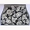 Wg12156 Karen's 4pc Damask Purse - Black & Ivory 81/2X6X31/2 18ct Whimsy And Grace