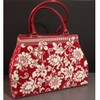 Wg12154 Karen's 4 pc Red Damask Tote 12X17X6 13ct Model Shown Whimsy And Grace