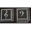 Wg12830B Black Music Coin Purse 5 1/2 x 5 1/2 18 ct. Whimsy And Grace