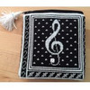 Wg12830B Black Music Coin Purse 5 1/2 x 5 1/2 18 ct. Whimsy And Grace