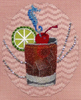 8115 Cuba Libre Leigh Designs 18 Mesh 4" x 5" Summer Sips Canvas Only Inquire If Stitch Guide Is Available