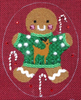 8367 Ginger Rudolph Leigh Designs 18 Mesh 4" x 5" Gingerbread  Canvas Only Inquire If Stitch Guide Is Available