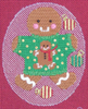 8363 Ginger Boy Leigh Designs 18 Mesh 4" x 5" Gingerbread  Canvas Only Inquire If Stitch Guide Is Available