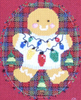 8361 Ginger Lights Leigh Designs 18 Mesh 4" x 5" Gingerbread  Canvas Only Inquire If Stitch Guide Is Available