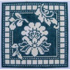 Wg12680 Karen's Teal Damask Coasters Coasters 4X4X4 18ct Whimsy And Grace