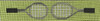 JKNA-074 Tennis Racket Key Fob 1.25"x6" 18 Mesh Judy Keenan NeedleArts  (Canvas And Thread)