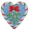 CCH01 Candy Cane  Heart, Mistletoe 4x 4 18 Mesh Pepperberry Designs