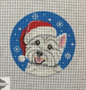 DG17 Westie Santa 4 Dia. 18 Mesh Pepperberry Designs