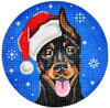 DG18 Doberman Santa 4 Dia. 18 Mesh Pepperberry Designs