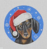 DG19 Dachshund Santa  4 Dia. 18 Mesh Pepperberry Designs