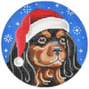 DG20 Black and Tan Cavalier Santa  4 Dia. 18 Mesh  Pepperberry Designs