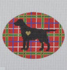 DGS02 Plaid Silhouette Labrador 3.25 x 4.25 18 Mesh Pepperberry Designs 