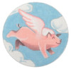 FP04 Flying Pig in Clouds 4 Dia. 18 Mesh Pepperberry Designs